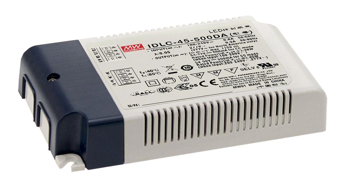 MEAN WELL Idlc-45-350Da Led Driver, Ac/dc, Const Current, 33.25W