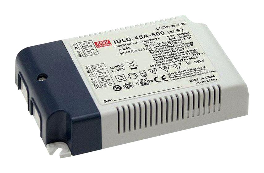 MEAN WELL Idlc-45A-1400 Led Driver, Ac/dc, Const Current, 44.8W