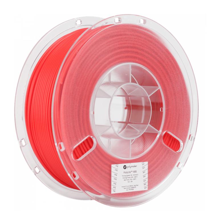 Polymaker Pe01004 3D Filament, 1.75mm, Abs, Red, 1Kg