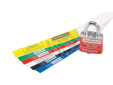 Panduit Psl-Pl1Redy-D Padlock Label, Vinyl, White On Red