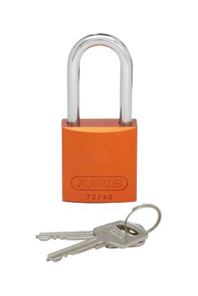 Panduit Psl-7Or-Ls Lockout Padlock, 38.1mm, Alum/steel, Org