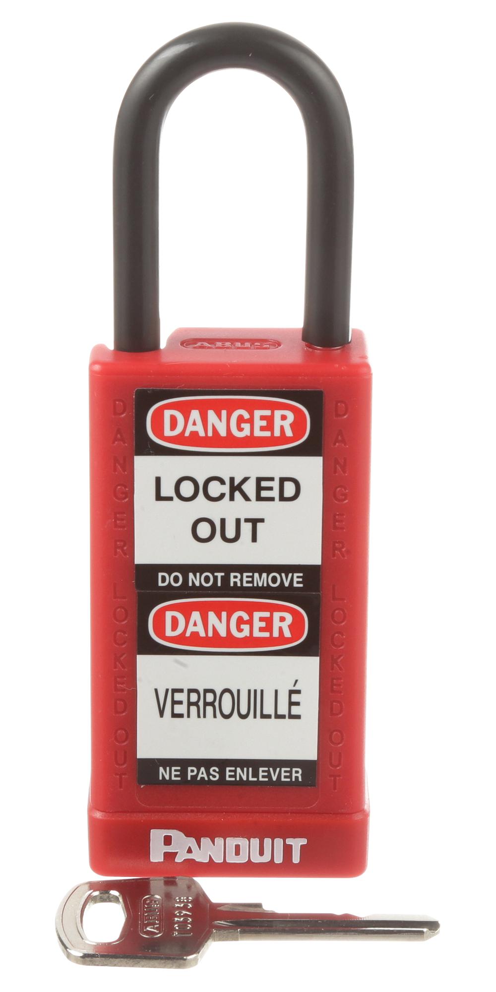 Panduit Psl-8-Lb Lockout Padlock, 40mm, Alum/steel, Red