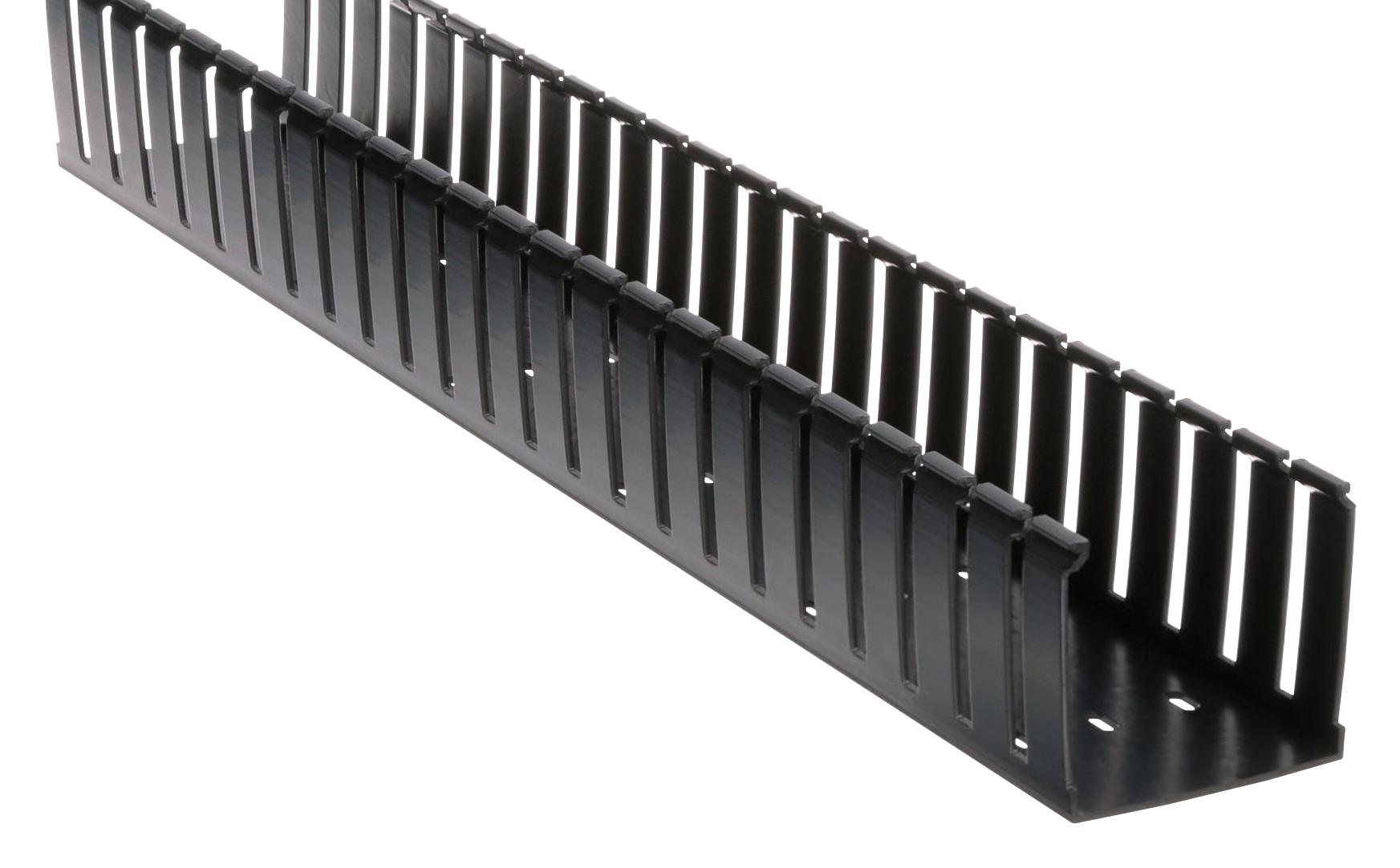 Panduit G4X4Bl6 Wide Slot Duct, Pvc, 4X4X6',bl,6Ft