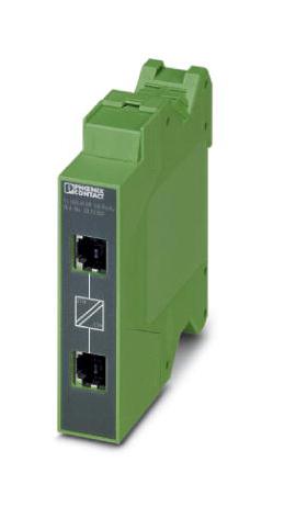 Phoenix Contact Fl Isolator  100-Rj/rj Surge Protect, Ethernet, 2Port, Din Rail