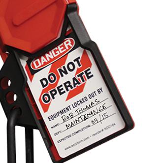 Panduit Psl-1020 Lockout Tagout Hasp, Pe, Red/blk