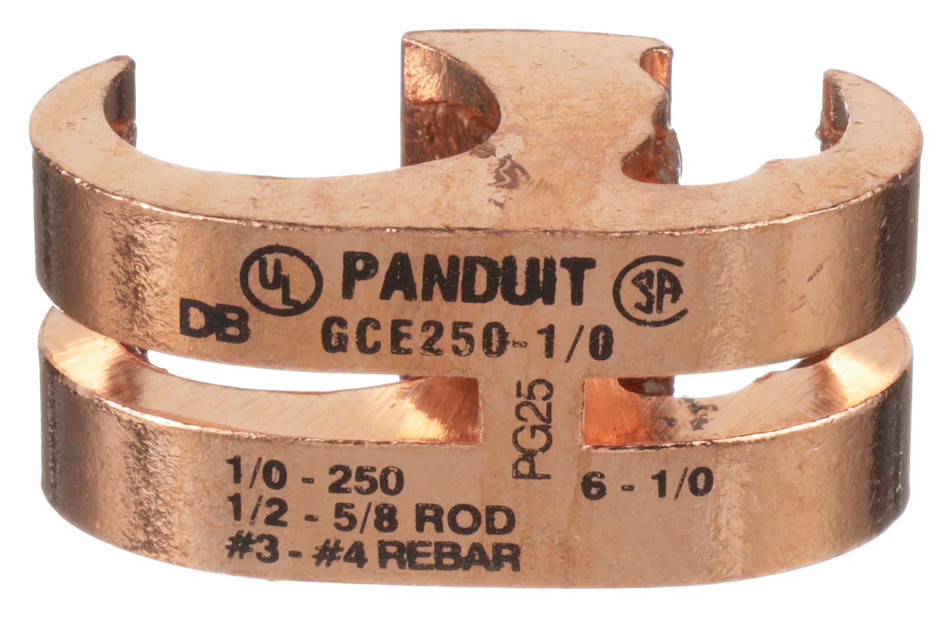 Panduit Gce1/0-1/0 Grounding Connector, Copper, 1/0Awg