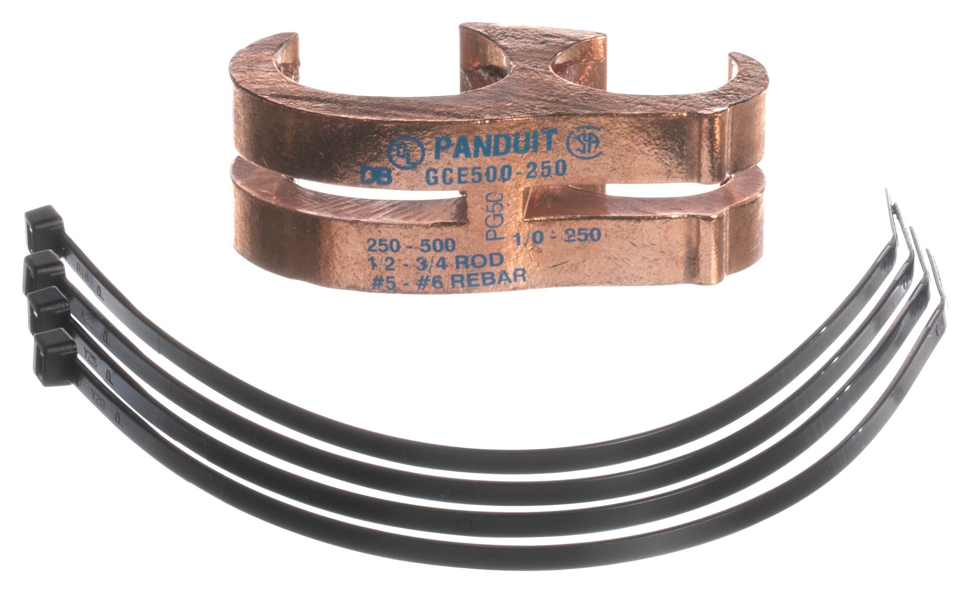 Panduit Gce500-250 E Style Grounding Connector, Copper, 500Kcmil