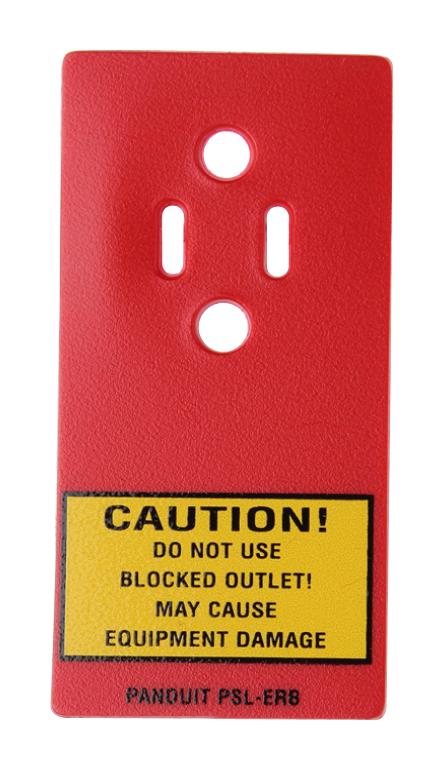 Panduit Psl-Erb Rcpt Blockout Device, 120V, Pp, Red