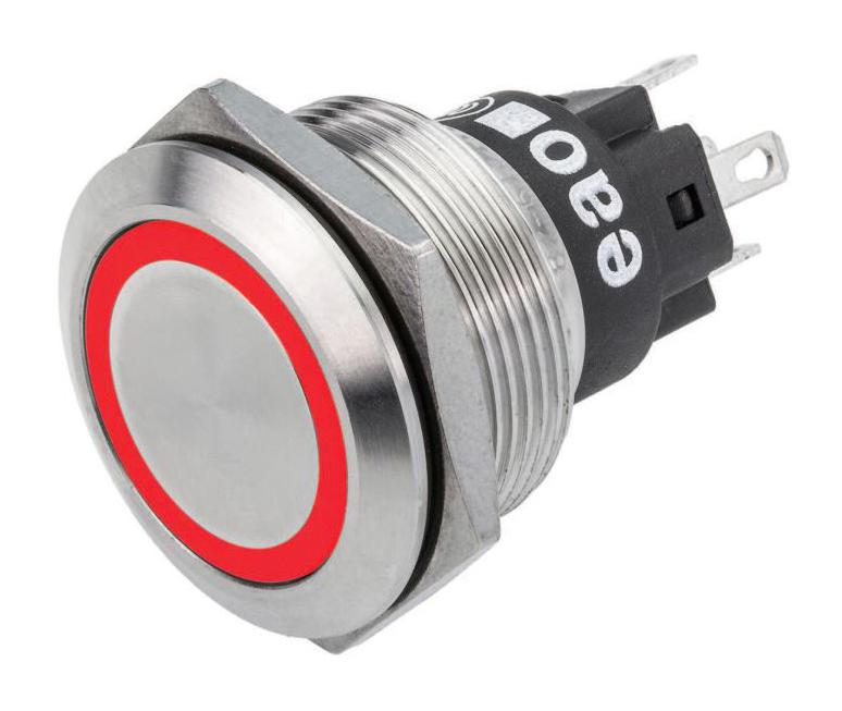 EAO 82-6651.1114 Anti Vandal Switch, Spdt, 1A/36Vac, Red