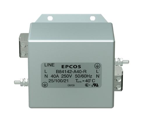 EPCOS B84142A0010R000 Power Line Filter, 1-Ph, 10A, 250V