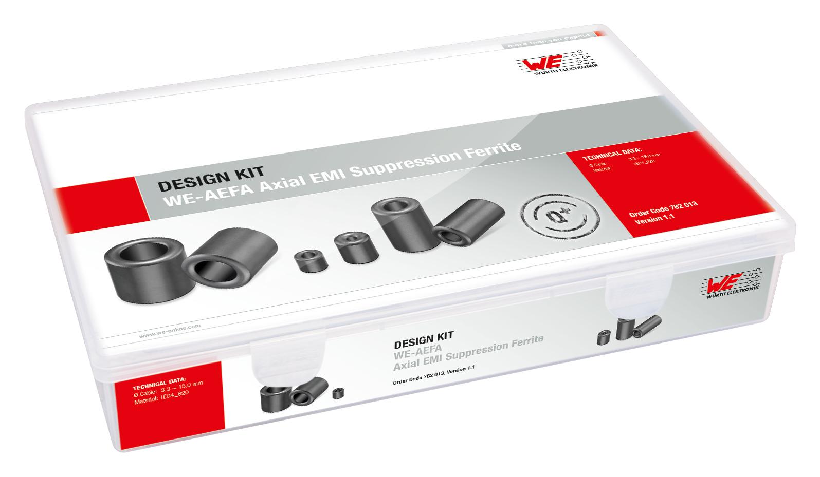 WÃ¼rth Elektronik 782013 Design Kit, Axial Emi Supp Ferrite, 57Pc