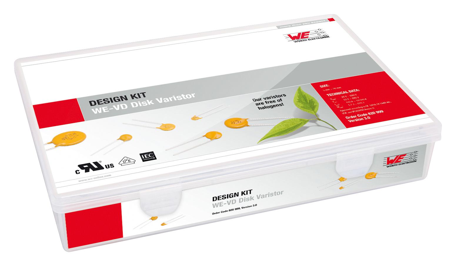 WÃ¼rth Elektronik 820999 Design Kit, Disk Varistor