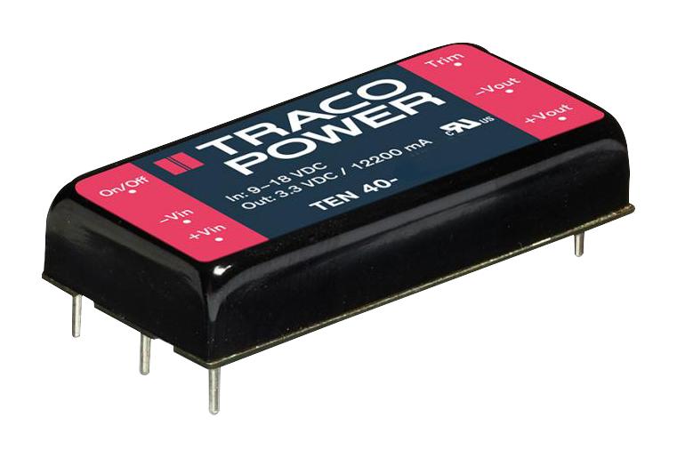 TRACO Power Ten 40-2423E Dc-Dc Converter, 2 O/p, 40W