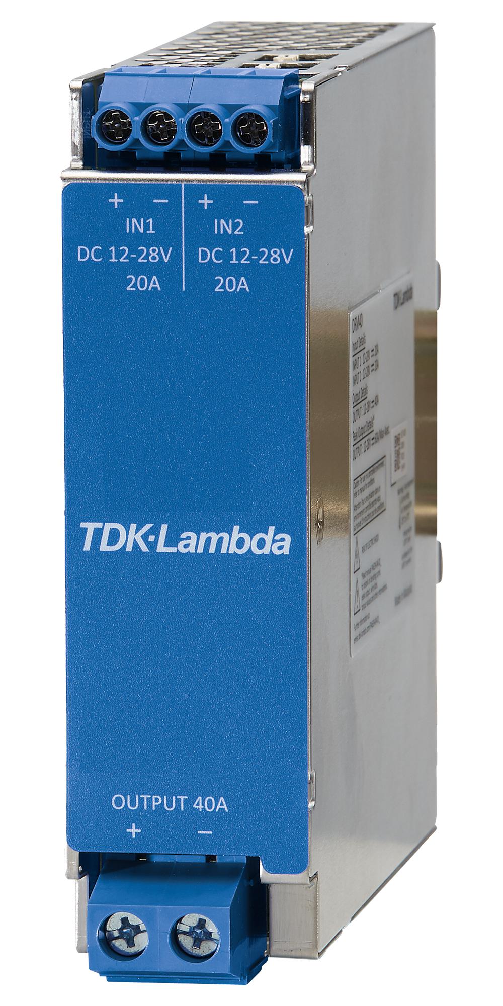 TDK-Lambda Drm40B Din Rail Redundancy Module, Power Supply