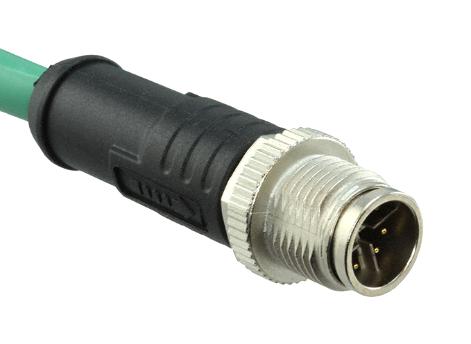 Amphenol LTW Msxs-08Bmm-Sr7X01 Sensor Cord, 8P M12 Plug-Free End, 1M