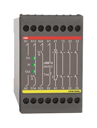 Abb 2Tla010004R0000 Safety Relay, 3No/1Nc, 6A, 24V, Din Rail