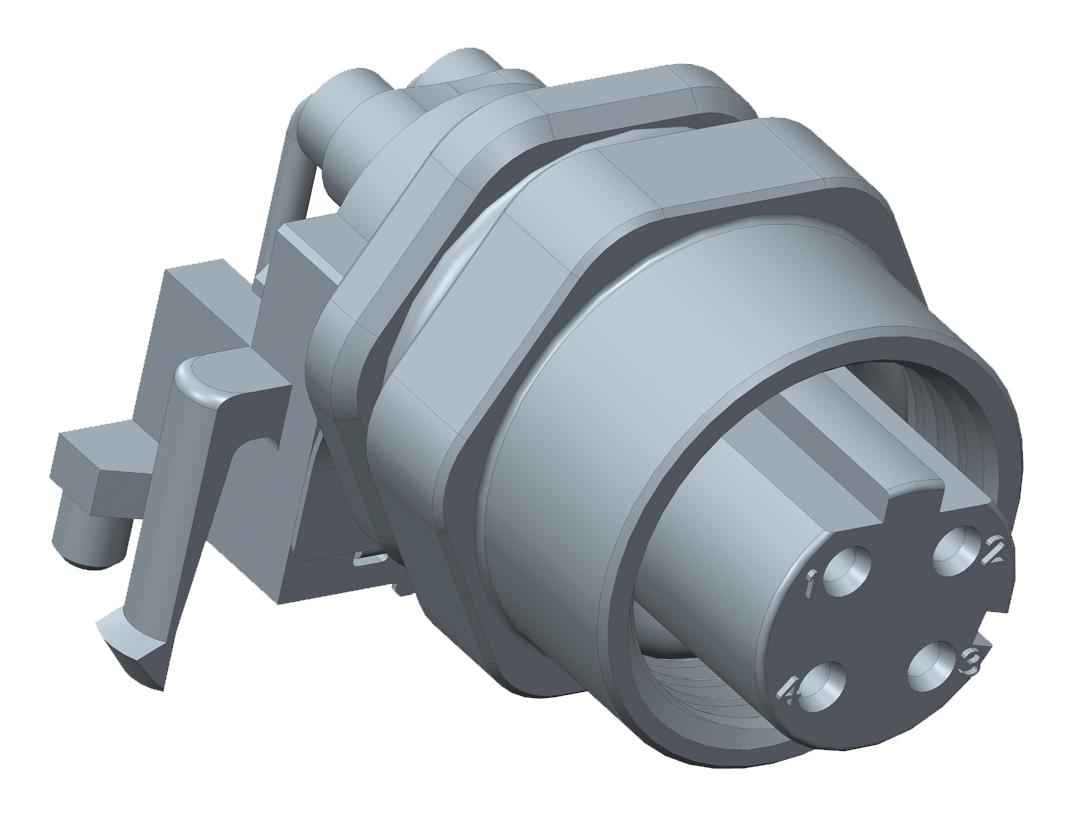 Amphenol LTW Msds-04Pffr-Sf7003 M12 Panel Shielded Sensor Connector