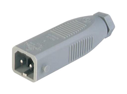 Lumberg Automation 6181 Rectnglr Pwr Connector, Plug, 2P, Cable