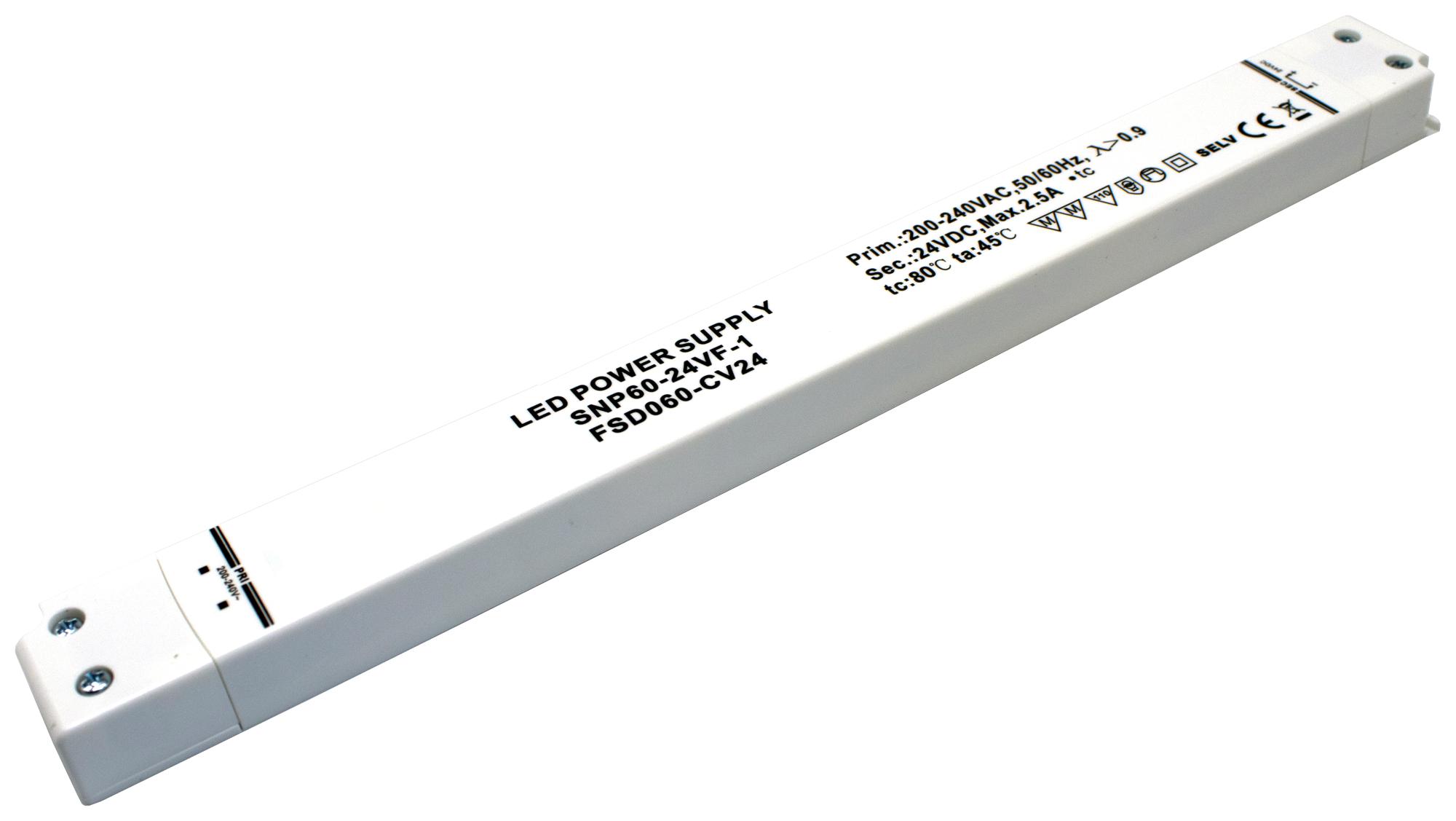 Powerpax Led-Dr-24V-60W-Slim Ultra Thin 60W Led Driver 24V 2.5A Slim