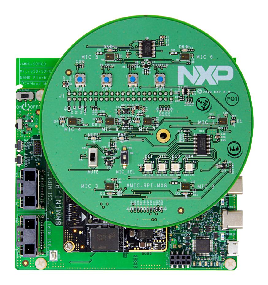 NXP Semiconductors Semiconductors 8Mic-Rpi-Mx8 Array Proto Board, Voice Enablement