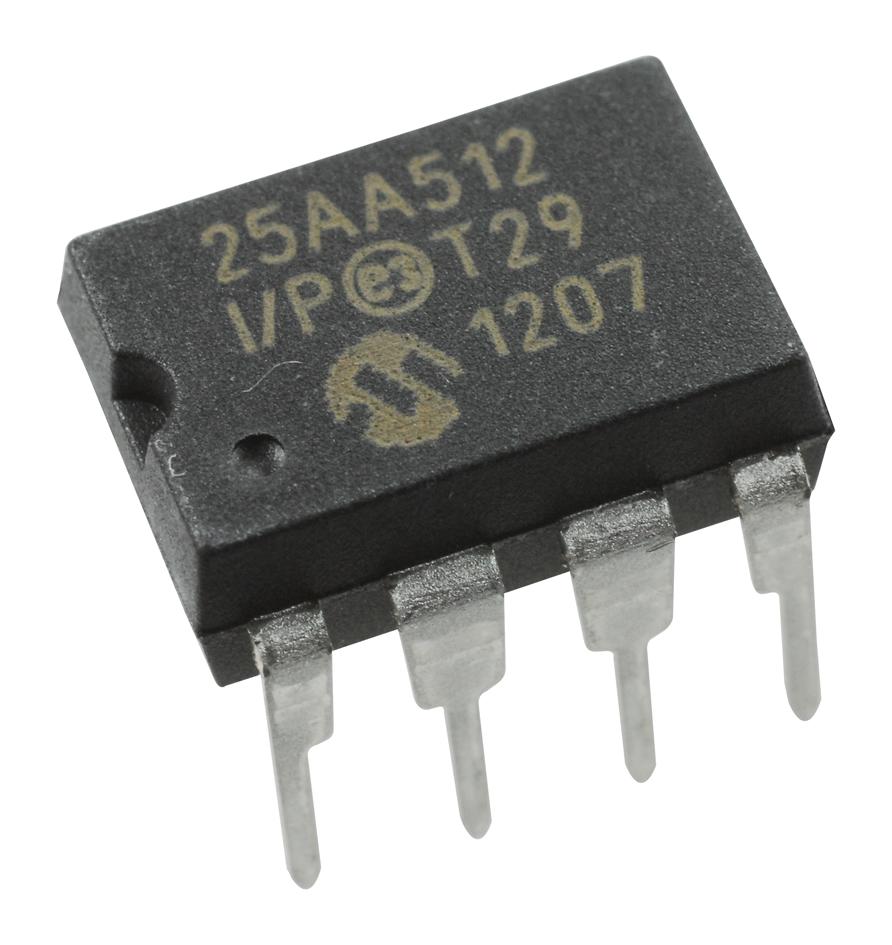 Microchip Technology Technology 25Aa512-I/p Eeprom, 512Kbit, -40 To 85Deg C