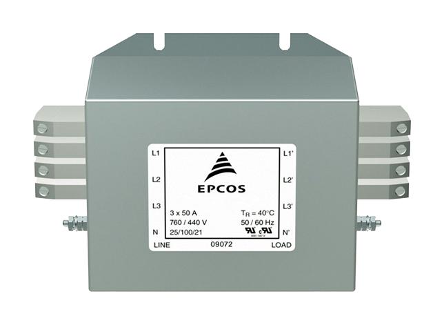 EPCOS B84143A0120R021 Power Line Filter, 3-Phase, 120A, 760V