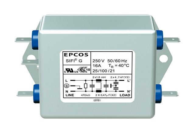 EPCOS B84112G0000B112 Power Line Filter, Standard, 250V, 12A