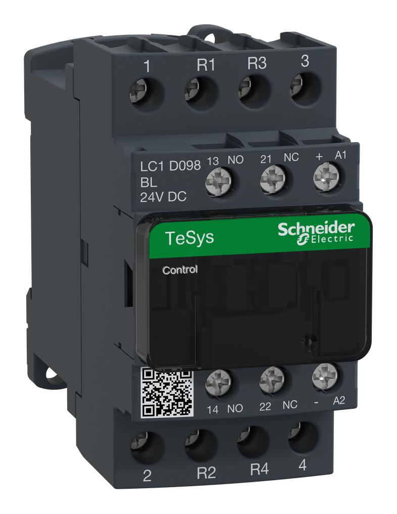 Schneider Electric Lc1D098Bl Contactor, Dpst-No/nc, 24Vdc, Din Rail