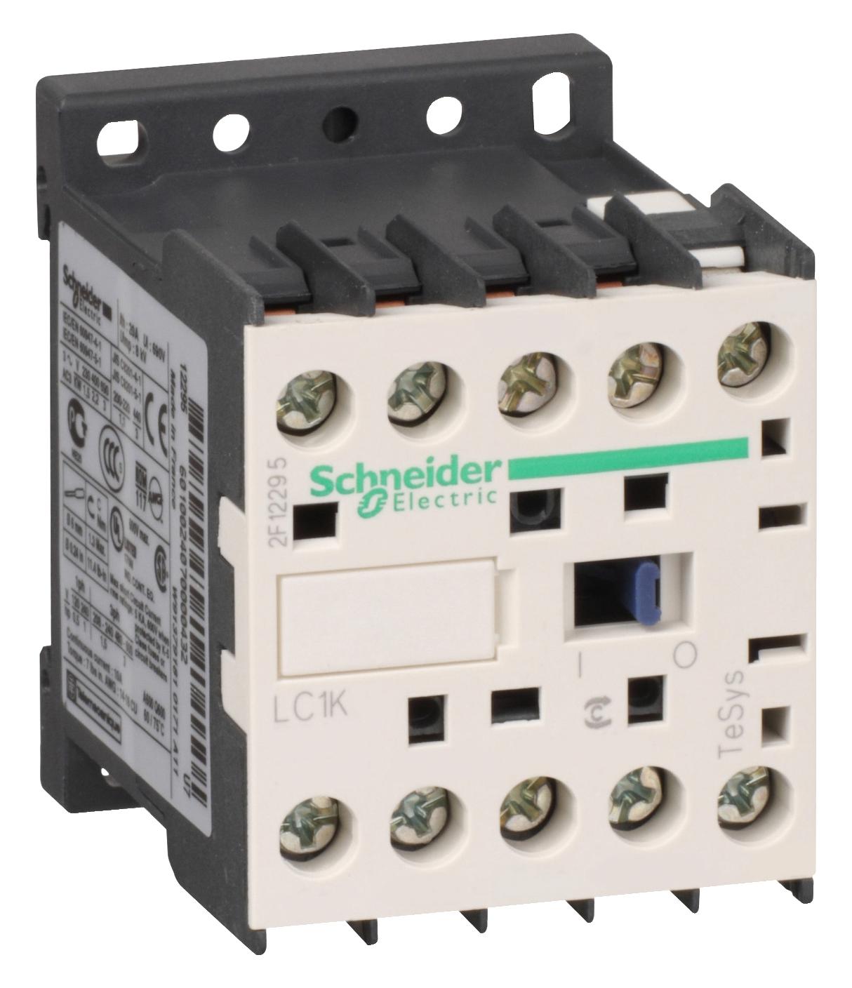 Schneider Electric Lc1K1610B7 Contactor, 3Pst-No, 24Vac, Dinrail/panel