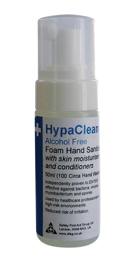 Safety First Aid Group Q4462 Foam Hand Sanitiser, Alcohol Free, 50Ml