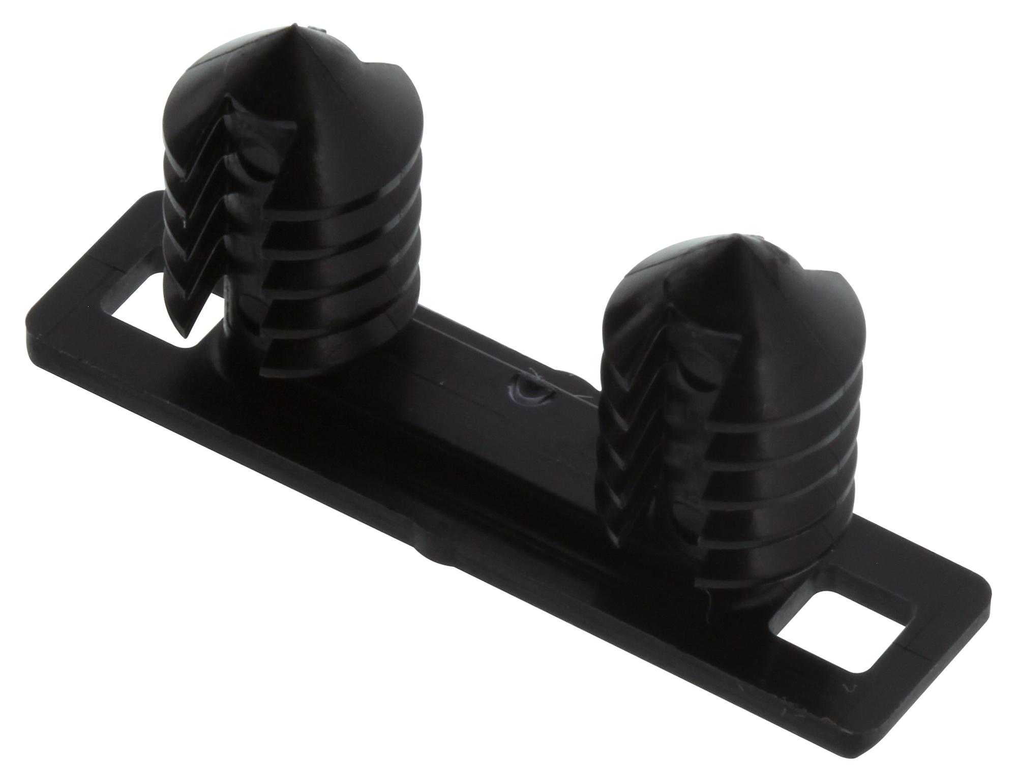 Amp Connectors / Te Connectivity 1437839-1 Mounting Clips, Nylon, Black