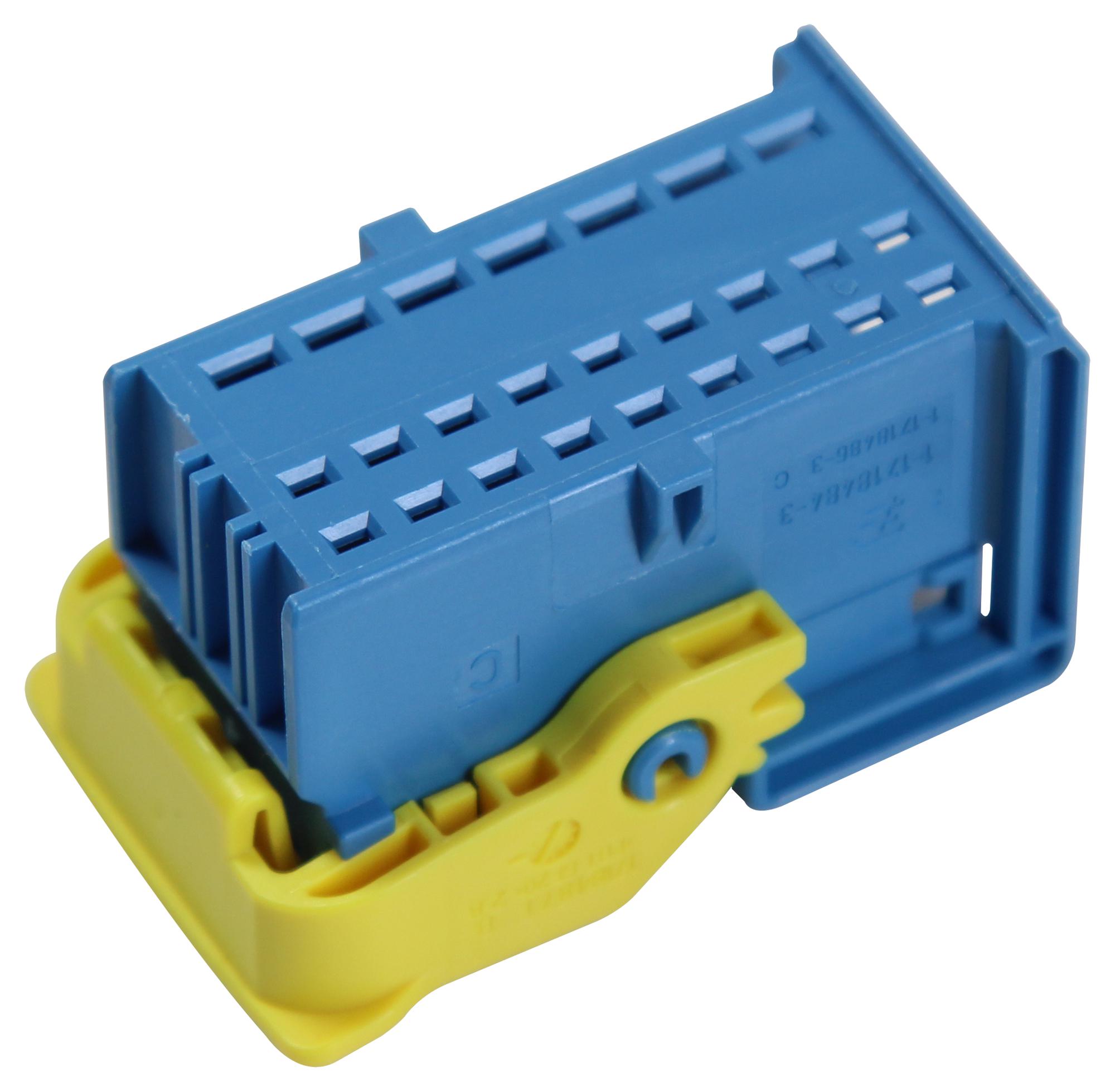 Te Connectivity 1-1718484-3 Carrier, Pbt Gf, Blue, Rcpt Housing