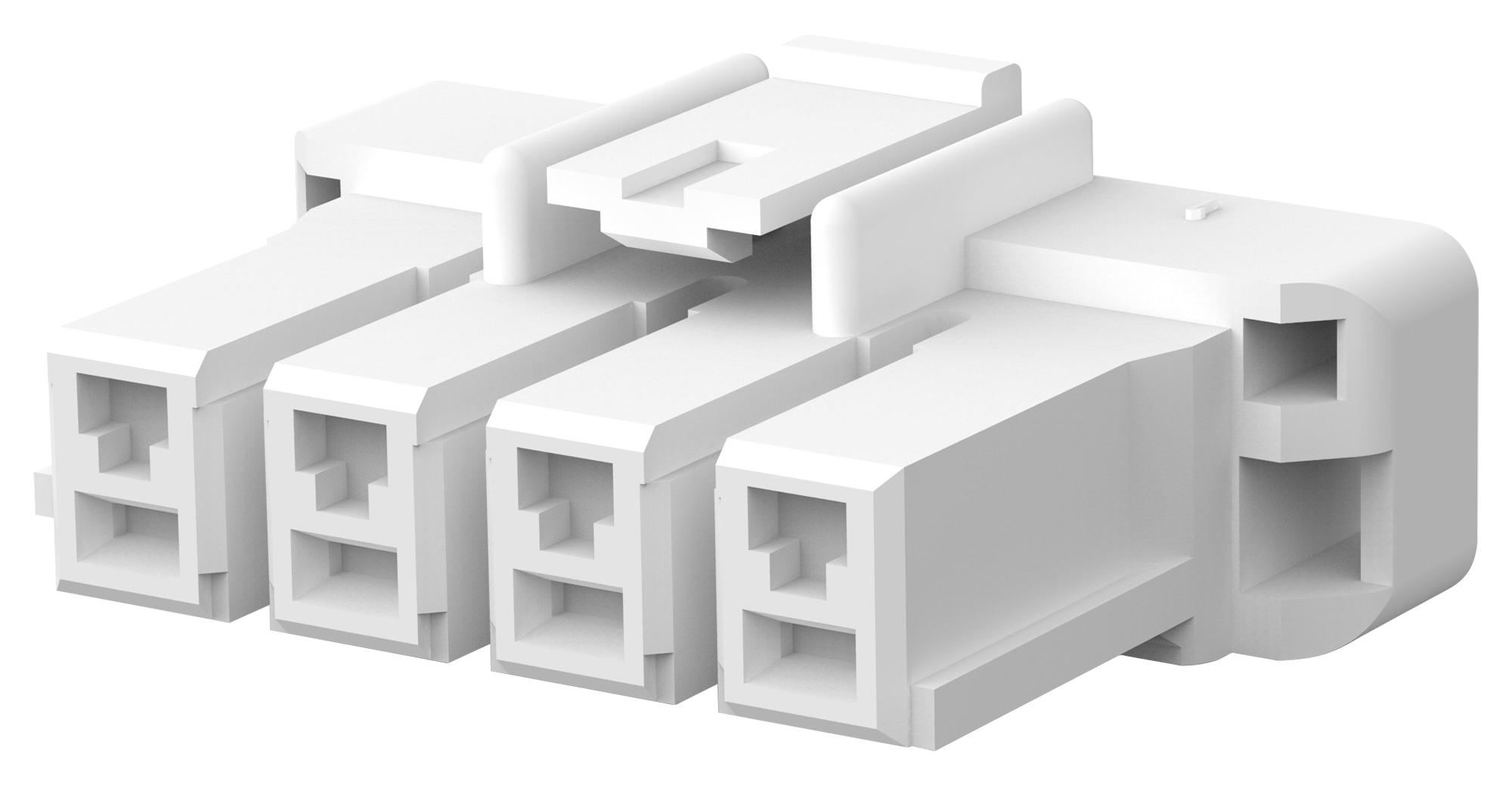 Amp Connectors / Te Connectivity 1376390-1 Plug Housing, 4Pos, Pa 6.6 Gf, Natural