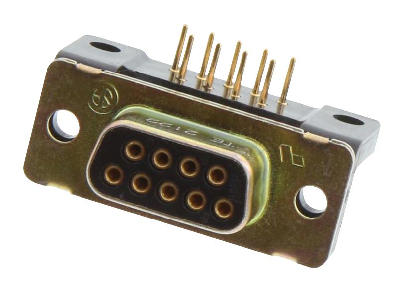 Amp Connectors / Te Connectivity 1218408-1 D Sub Conn, Rcpt, De, 9Pos, Solder