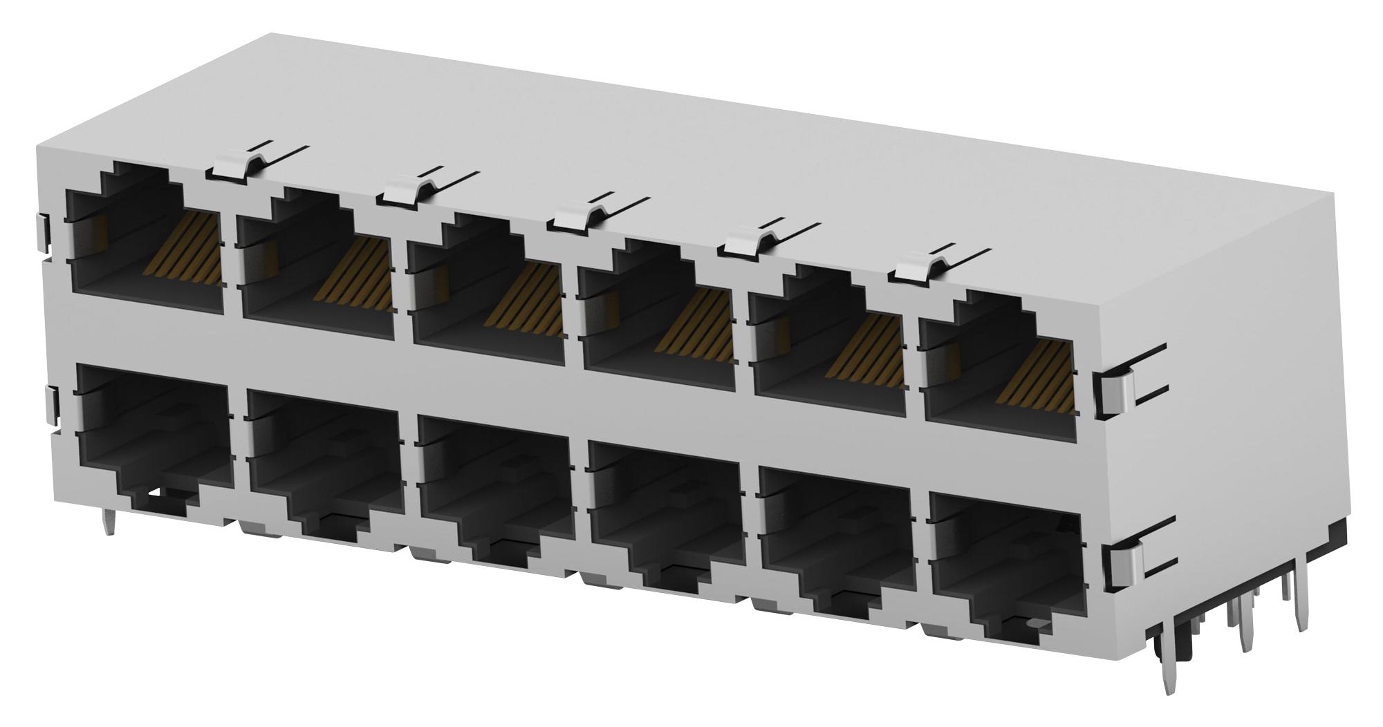 Amp Connectors / Te Connectivity 5569263-1 Conn, Jack, 8P8C, 2X6 Stacked, Cat5