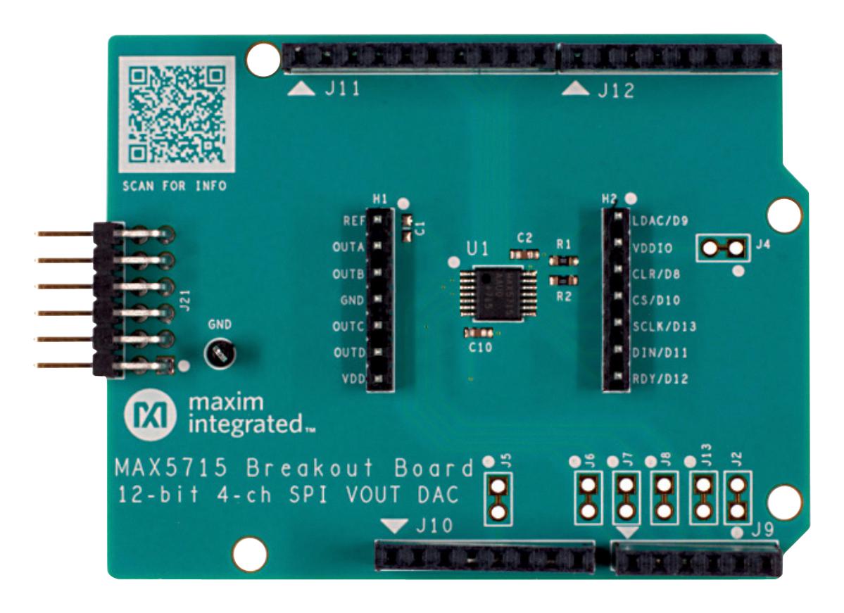 Analog Devices Max5715Bob# Breakout Board, 12-Bit, 4-Channel Dac