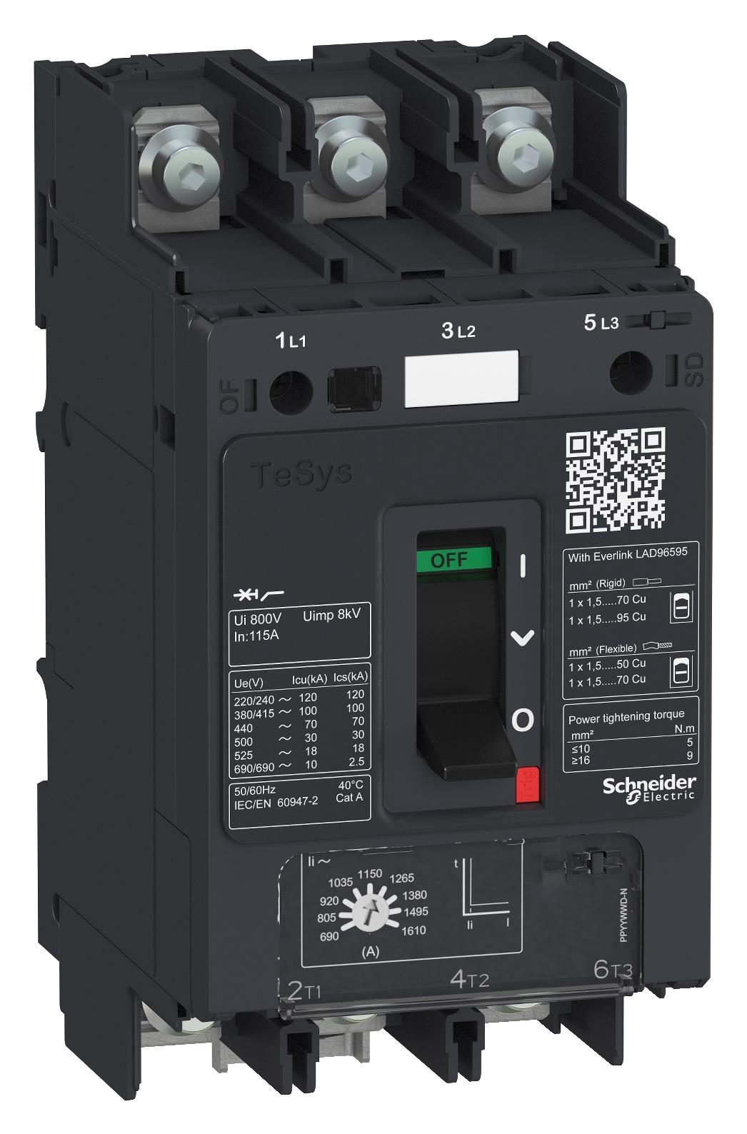 Schneider Electric Gv4Le02S6 Gv4Le Mag 2A 100Ka Lug