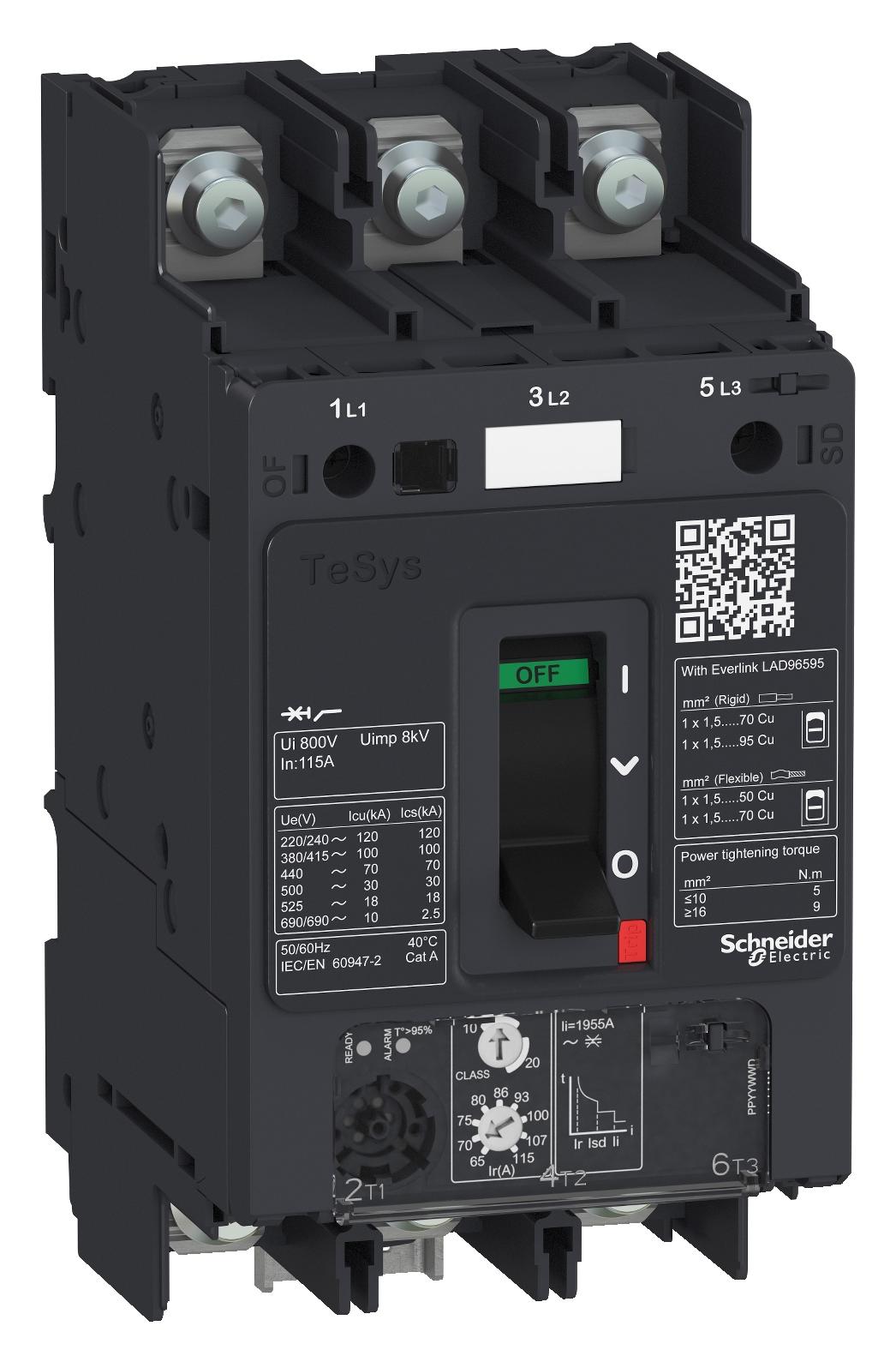 Schneider Electric Gv4Pe115N6 Gv4Pe Therm/mag 115A 50Ka Lug