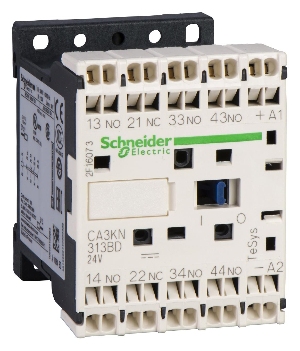 Schneider Electric Ca3Kn403Bd3 Control Relay 4 No Spring Terminal 24Vdc