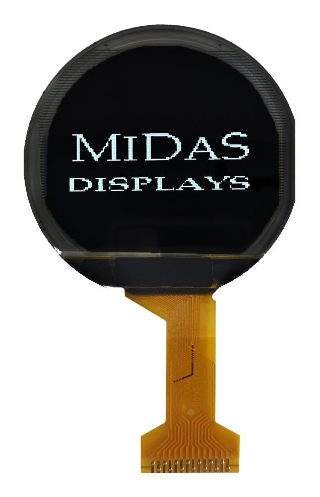 Midas Displays Mdot136160Ay-Ws Oled Display, Cot, 136 X 16 Pixel, 2.8V