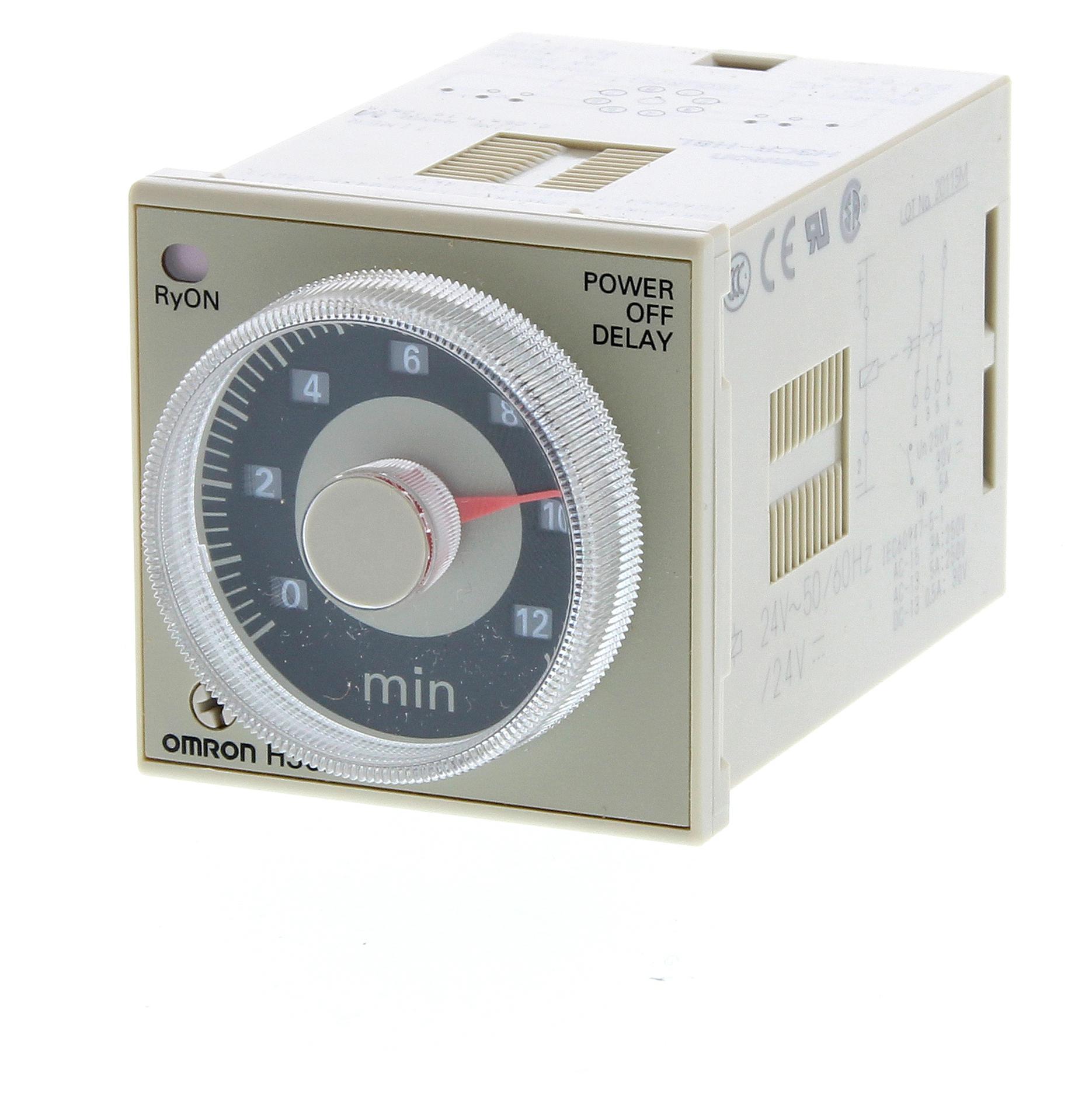 H3CRA8S AC2448/DC1248 Omron Industrial Automation, Analogue Timer, Plugin, Multifunctional
