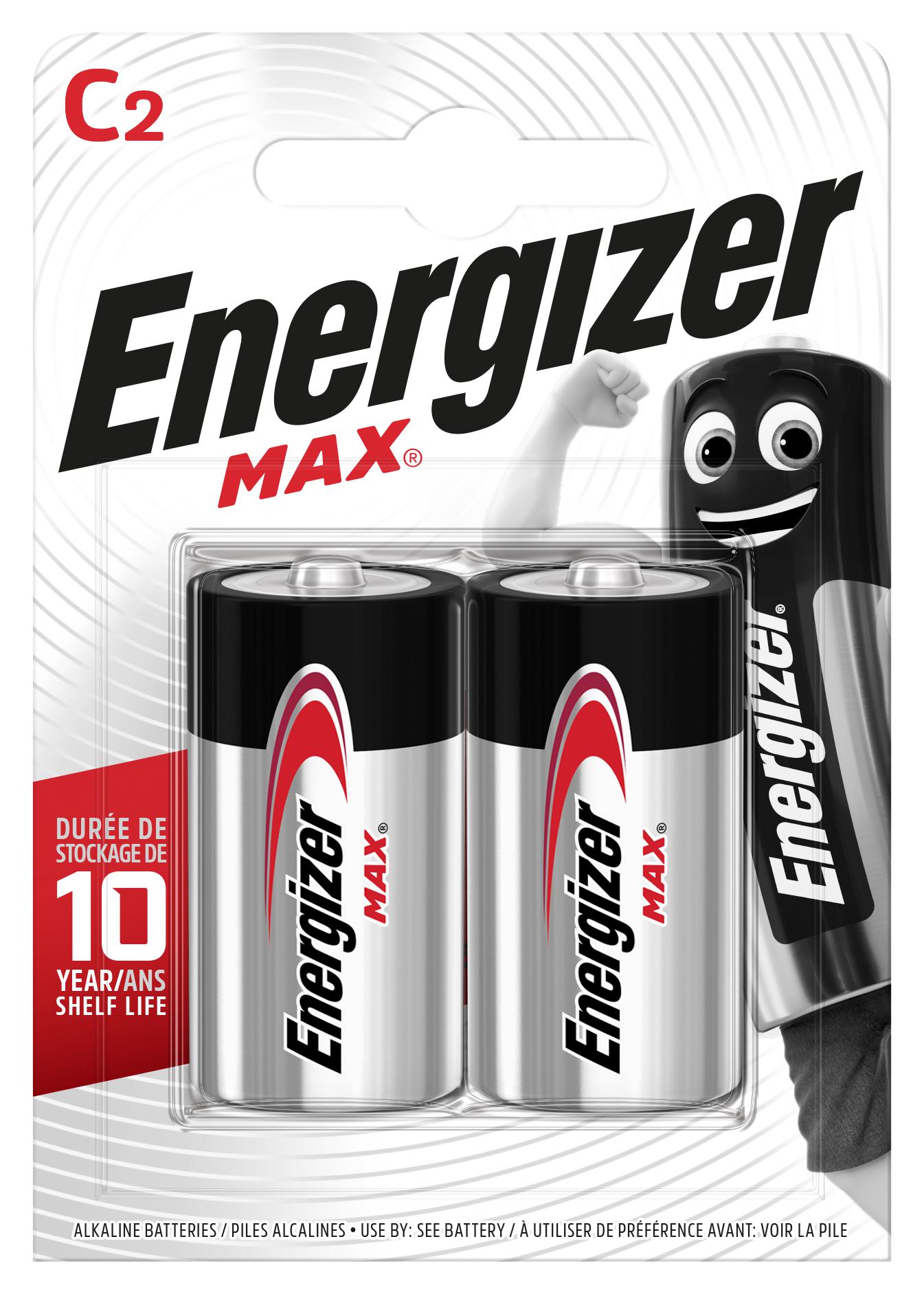 Energizer E301533200 Battery, Alkaline, 1.5V, C