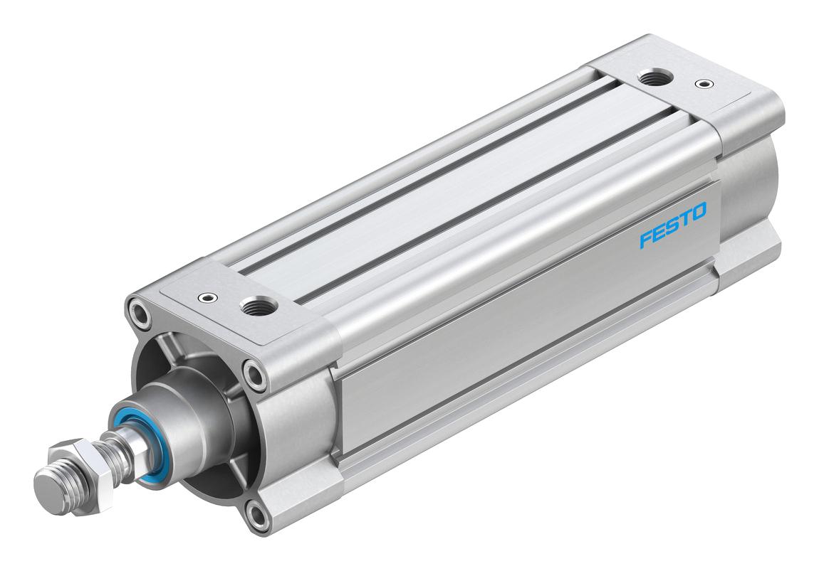 Festo Dsbc-80-200-D3-Ppva-N3 Cylinder, Dbl Acting, 80mm, 12Bar, 200mm