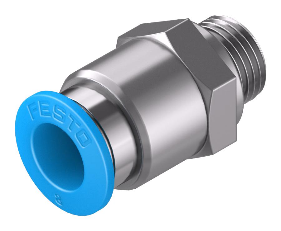 Festo Qs-G1/8-8 Push-In Fitting, 8mm, G1/8