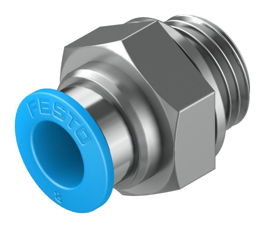 Festo Qs-G1/4-8 Push-In Fitting, 8mm, G1/4