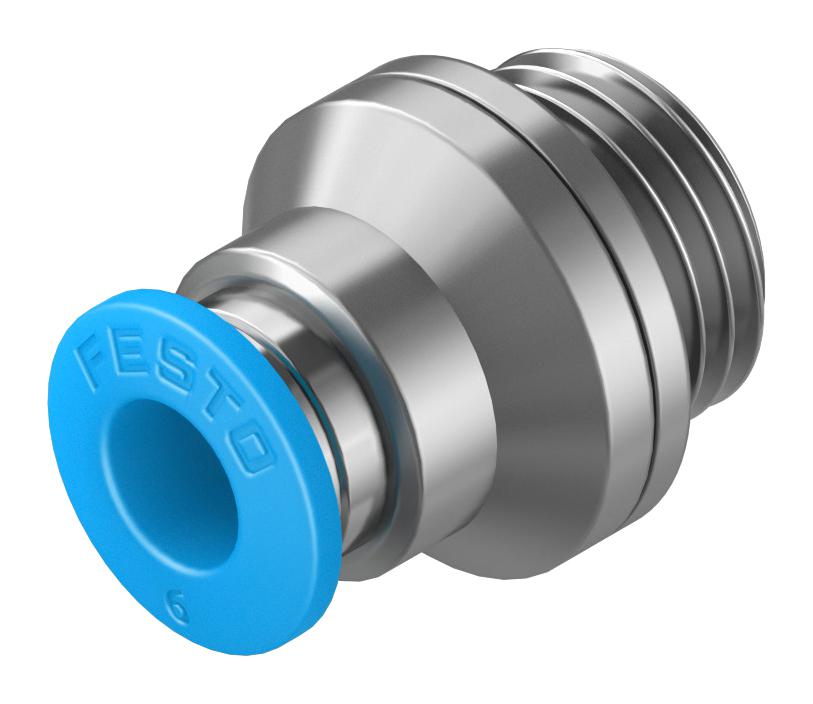 Festo Qs-G1/4-6-I Push-In Fitting, 6mm, G1/4, 17mm