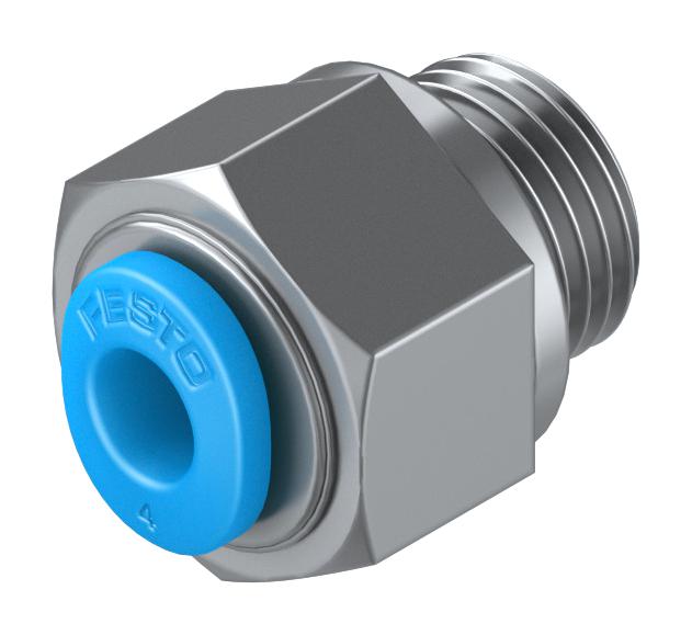 Festo Qsm-G1/8-4 Push-In Fitting, 4mm, G1/8