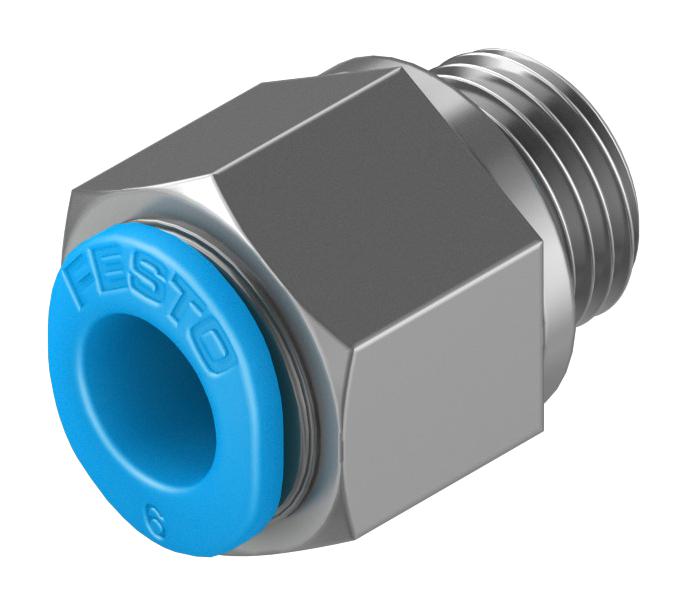 Festo Qsm-G1/8-6 Push-In Fitting, 6mm, G1/8