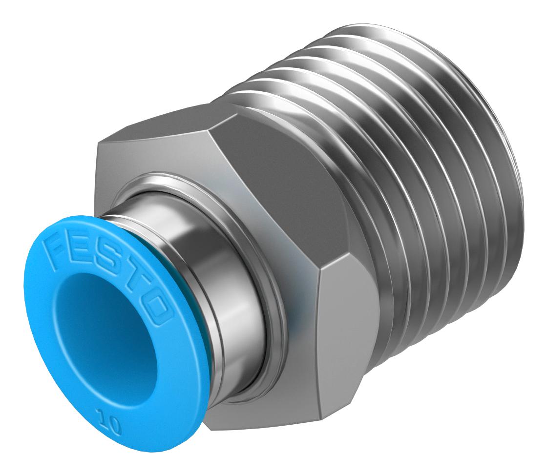 Festo Qs-1/2-10 Push-In Fitting, 10mm, R1/2