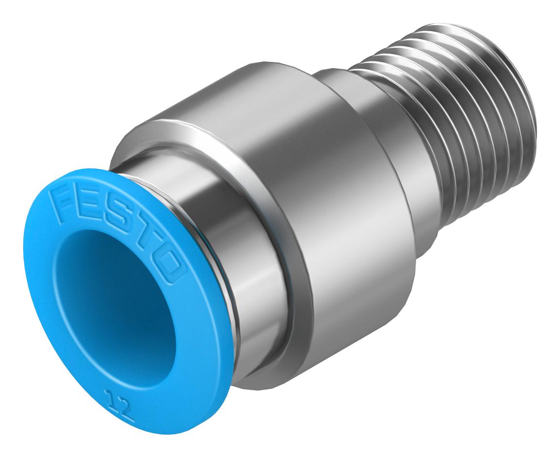 Festo Qs-1/4-12-I Push-In Fitting, 12mm, R1/4, 20.8mm